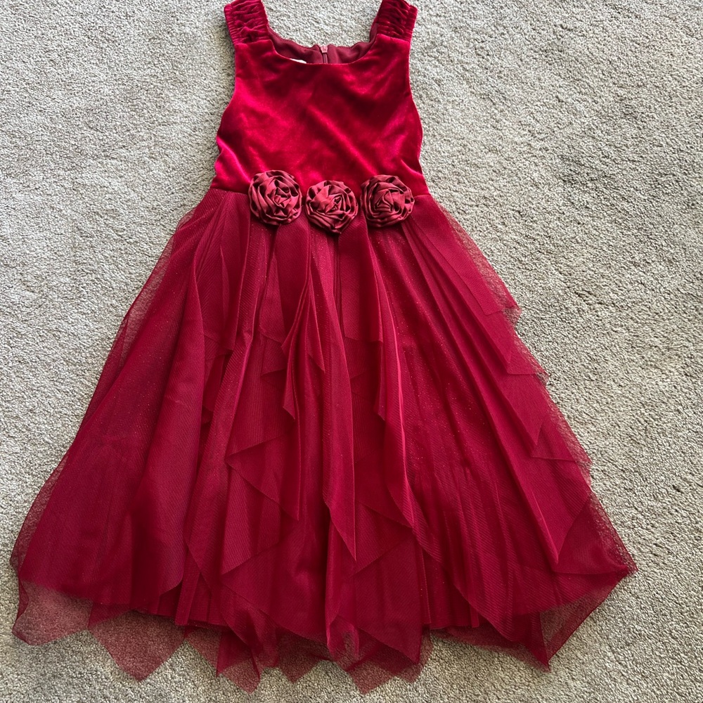 Elegant Red Kids Formal Dress